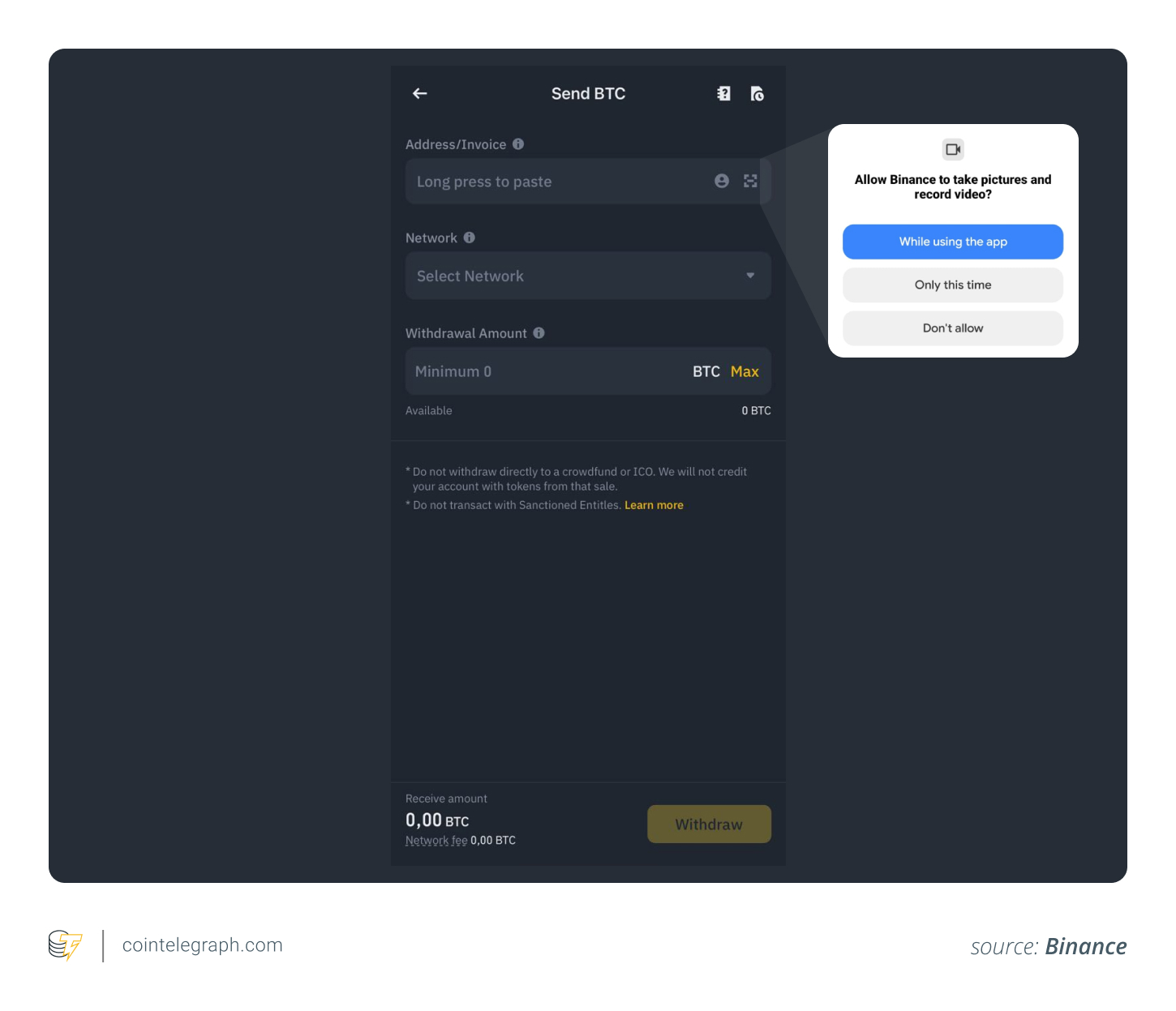 Tap the right-most icon on Address/Invoice text box